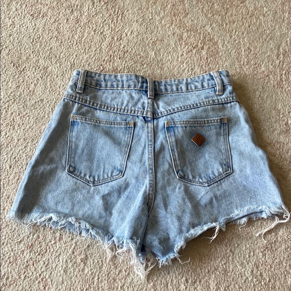 Abrand Blue A Venice Shorts Jean, Distressed High-Waisted